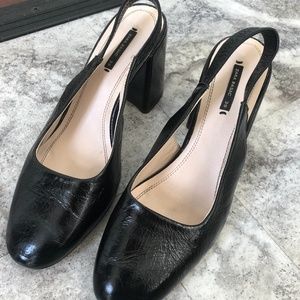 Zara Black Patent Leather Pumps Size EU 39 / US 8